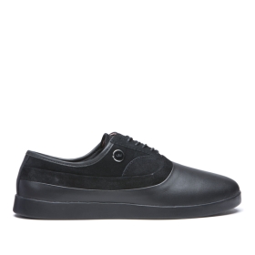 Supra Mens GRECO Low Top Shoes Black/Black | US-29474